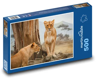 Obrázok produktu pre Puzzle 500 Levice v africkej divočine - martinpuzzle