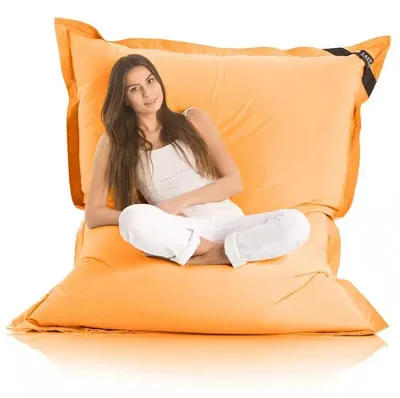 Produktbild von Lazy Bag Sitzsack XXL 400 L Outdoor & Indoor in Orange | Riesensitzsack für Kinder & Erwachsene | 100% Baumwolle mit Reißverschluss