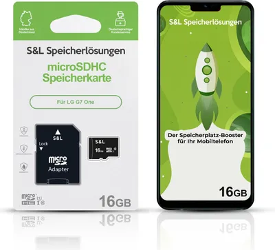 Produktbild von microSD Speicherkarte S&L für LG G7 One - Speicherkapazität: 16 GB