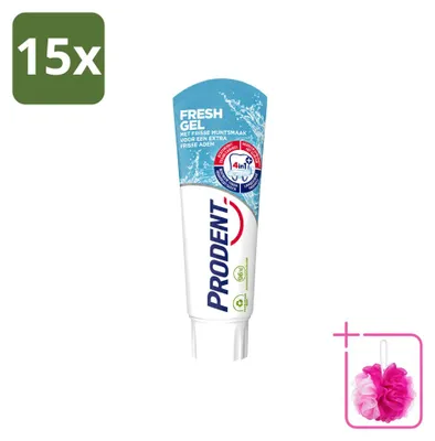 Produktbild von 15 x Prodent Fresh Gel Tandpasta - 75 ml - Sparpackung - 15 Stücke