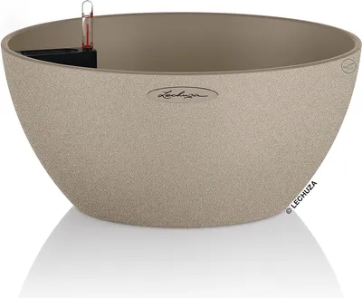 Obrázek produktu pro Lechuza Samozavlažovací květináč Cubeto Stone průměr 40 cm, pískově béžová