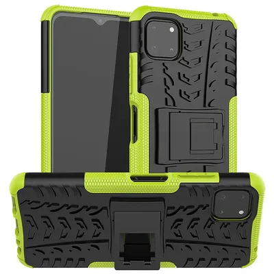 Produktbild von Conie Outdoor Schutzhülle für Samsung Galaxy A22 5G Hybrid Silikon Hard Case Cover Hülle mit Ständer in Grün