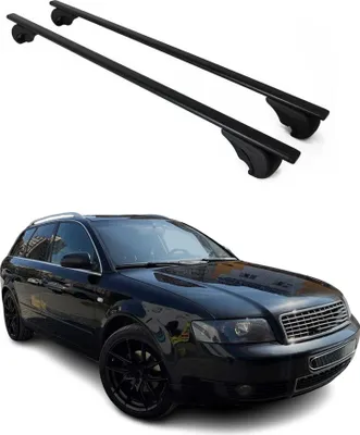 Image de Barres de toit transversales pour Audi A4 B6 Break 2001-2004 Fer Noir