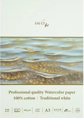Produktbild von SMLT Aquarellblock professionell A3 Papier 300g 10 Blatt Kunst Hobby