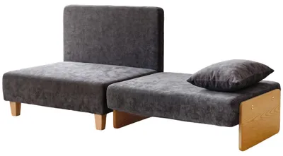 Produktbild von Schlafsessel 2-in-1 mit Bettfunktion, Schlafsofa mit 2 waschbaren Kissen, Seitentaschen für Wohnzimmer, Schlafzimmer