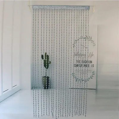 Immagine prodotto di Tenda con fili di perline, striscione decorativo, decorazione per tavolo di compleanno, 100 x 200 cm, grigio argento