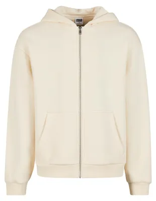 Productafbeelding van Herenhoodie Urban Classics Fluffy Zip Hoody, kleur wit, maat XS