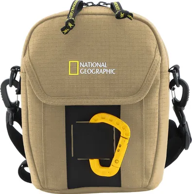 Immagine prodotto di Borsa a tracolla National Geographic EXPLORER III. Realizzata con bottiglie di PET riciclate. Colore: beige. Taglia unica