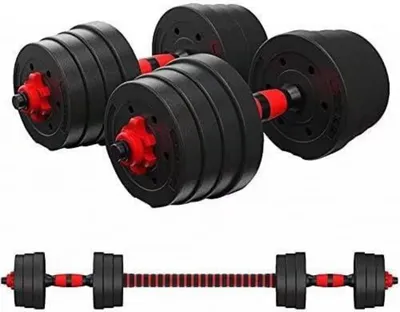 Produktbild von Verstellbare Kurzhanteln Schwarz 2er Set 1in1 Fitnessgewichte 15KG