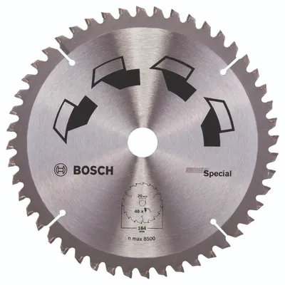 Produktbild von Bosch 2 609 256 890, Acrylglas, Spanholzplatte, Kunststoff, Weichholz, Holz, 18,4 cm, 1,6 cm, 2,5 mm