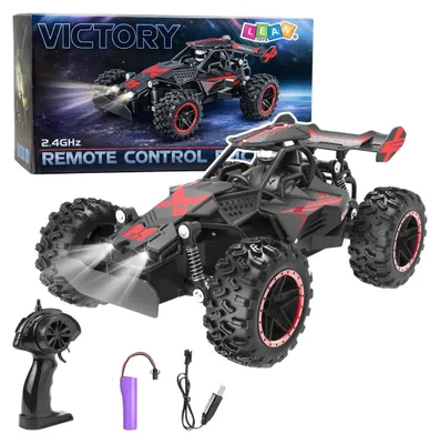 Productafbeelding van LEAN Toys 28981 RC terreinwagen, schaal 1:18, 20 km/u, rood