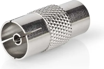 Obrázek produktu pro Satelitní a anténní adaptér | IEC (Coax) Hane | IEC (Coax) Hona | Niklové desky | 75 Ohm | Rak | Kov | Stříbro | 1 st. Stříbro | Obálka