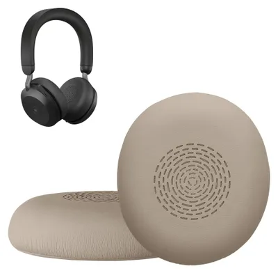 Produktbild von kwmobile 2x Ohr Polster für Jabra Evolve 2 75 Ohrpolster - Ersatz Ohrpolster - Kopfhörer Ersatzteile - Kopfhörer Ersatzpolster für Over Ear Headphones