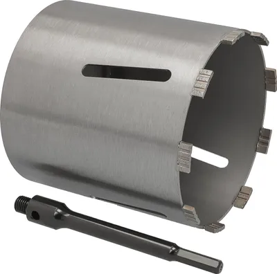Produktbild von Diamantbohrkrone Ø 182 mm Nutzlänge 180 mm mit 6-kant-Aufnahme 200 mm Segmenthöhe 10 mm Diamant Bohrkrone Trockenbohrkrone Kernbohrer Betonbohrkrone Kernbohrkrone BTEC