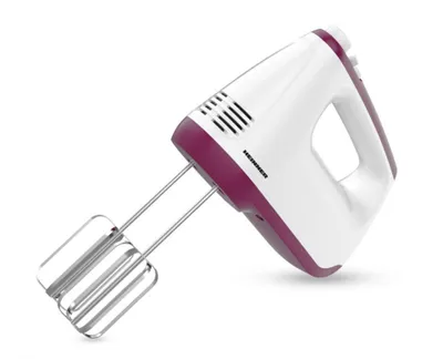 Obrázok produktu pre Heinner HM-400BG, Ručný mixér, Burgundsko, Biela, Miešanie, Tlačidlá, Nerezová oceľ, 400 W