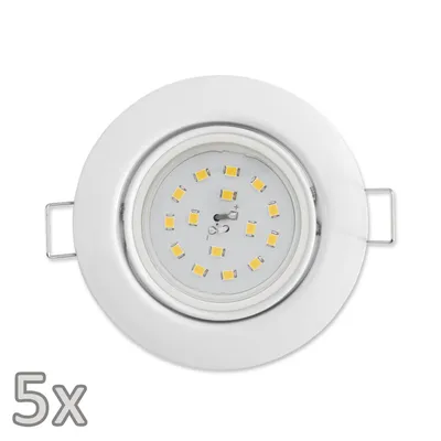 Produktbild von Einbauleuchten-Set McShine 5xRahmen 5xLED-Strahler 5W 400lm 230V weiß