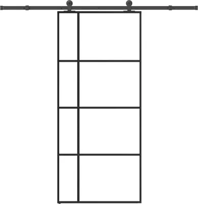 Obrázek produktu pro Posuvné dveře s kováním 90x205 cm ESG sklo a hliník 3332919