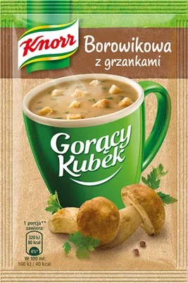 Zdjęcie produktu dla Knorr Gorący Kubek borowikowa z grzankami 15g