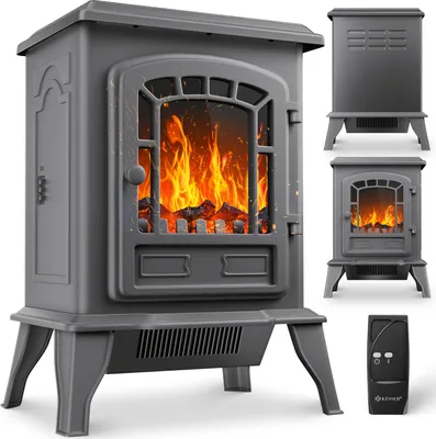 Produktbild von KESSER® Elektrokamin mit Heizlüfter & Fernbedienung 2000W Elektro Kamin Elektrischer Heizung LED Kaminfeuer Effekt Kaminofen Flammeneffekt Heizer Ofen geräuscharm regelbar