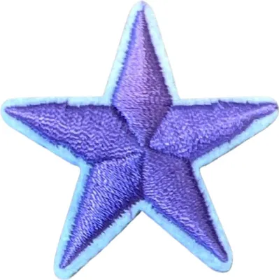 Produktbild von Stern-Sternchen-Emblem-Aufnäher zum Aufbügeln, Flieder
