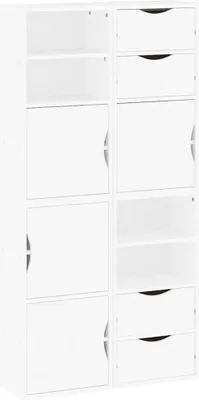 Image de Armoires d'appoint 4 pcs. ODDA Blanc 40x24x79 cm Pin massif