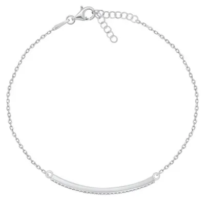 Produktbild von Elegantes Silberarmband mit Zirkonen BRC133W