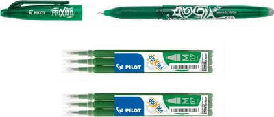 Produktbild von Pilot Frixion Ball 0.7 grün + 6 Ersatzminen grün