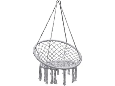 Obrázok produktu pre Verk 27127 Závesné kreslo so strapcami 120 kg, 60 cm, sivé