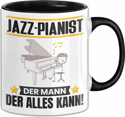 Produktbild von Jazz-Pianist Tasse Geschenk für Jazz-Pianist Der Mann Der Alles Kann Geschenkidee zum Geburtstag (Schwarz)