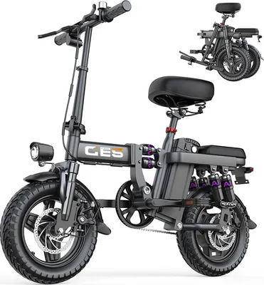 Produktbild von GE5 faltbares Elektrofahrrad, 14‑Zoll‑Vakuum‑Fettreifen, 250W, 25 km/h, 48V, für den städtischen Pendelverkehr，LED，55N·m