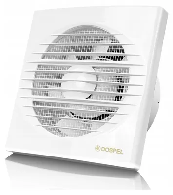 A white Dospel ventilation fan is shown against a white background.