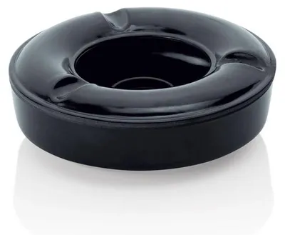 Produktbild von 54x Windaschenbecher Melamin schwarz Ø 12,5 cm bruchsicher