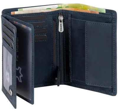 Zdjęcie produktu dla Fa.Volmer Portfel skórzany RFID brązowy 12,5x9,5cm
