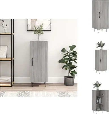 Immagine prodotto di vidaXL Credenza Grigio Sonoma 34,5x34x90 cm Materiale a base di legno - Credenze