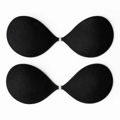 Produktbild von Push-up-BH (BH Schwarz – selbstklebend, trägerlos & rückenfrei 2er-Pack) Invisible BH schwarz trägerlos, rückenfrei ,mit Clip, selbstklebende