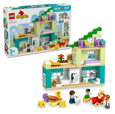 Zdjęcie produktu dla LEGO DUPLO Nowoczesny dom rodzinny 3 w 1 z figurkami, Zestaw do budowania, 2 lat(a), Plastik, 166 szt., 2,52 kg