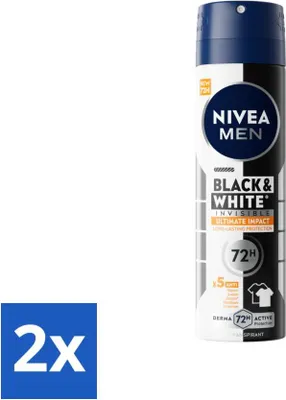 Produktbild von NIVEA MEN - Deodorant Spray - Black & White Ultimate Impact - 150 ml - Vorteilspack - 2 Stücke
