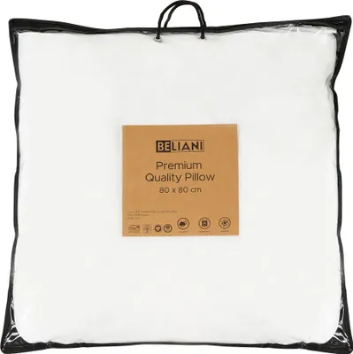Zdjęcie produktu dla BELIANI Zestaw 2 poduszek syntetycznych biały wypełniacz do poszewki 80 x 80 cm kwadratowy
