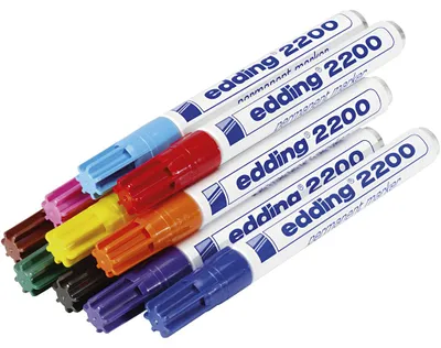 Zdjęcie produktu dla Zestaw markerów permanentnych Edding – 10 kolorów, wodoodporne – seria 2200