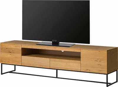 Produktbild von home24 Tv-Lowboard - Echtholzfurnier / Eisen - Breite 181 cm