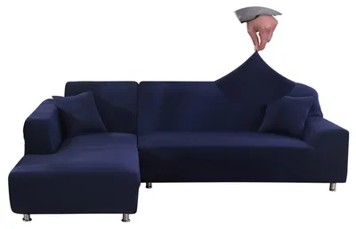 Produktbild von Ecksofa-Hülle für L-förmige Sofas, Waschbar und Elastisch