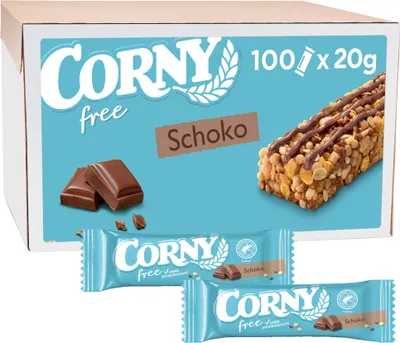 Produktbild von Corny Müsliriegel Free Schoko 3006068 20g 100St