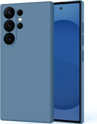 Immagine prodotto di Custodia per Samsung Galaxy S25 Ultra Soft Liquid Silicone, custodia in gomma antiurto blu