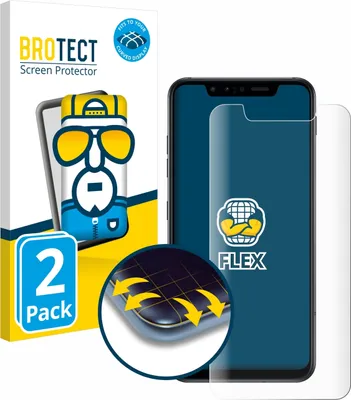Produktbild von 2x BROTECT Fullscreen Schutzfolie für LG G8s ThinQ Displayschutz Folie Fullcover Klar Transparent