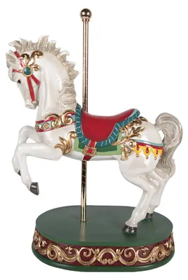 Productafbeelding van Clayre & Eef decoratief beeld paard, 30x19x40 cm, wit, kunststof