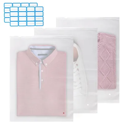 Image de Sacs refermables réutilisables - Congelables avec fermeture - Pour le stockage et l'organisation - 30 pièces, 40x30 cm
