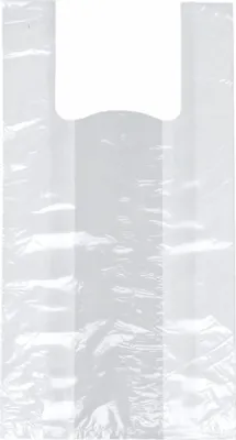 Produktbild von Papstar Hemdchentragetaschen, HDPE 48 cm x 22 cm x 12 cm transparent Knotenbeutel, 8 x 250 Stück