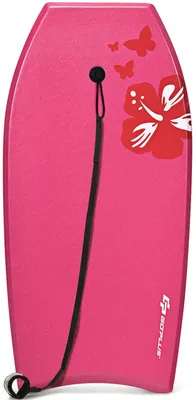 Produktbild von Bodyboard mit 90 cm Sicherheitsleine, bis zu 85kg belastbar, Surfbrett aus XPE & HDPE &EPS, Surfboard für Erwasche & Kinder ab 14, 105× 51× 6 cm
