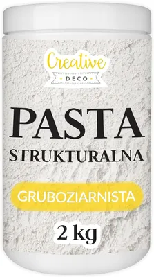 Zdjęcie produktu dla Creative Deco Pasta Strukturalna 2kg | Gruboziarnista | biała masa do projektów plastycznych | Łatwa w użyciu przy użyciu szpachelki