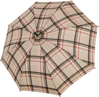 Produktbild von doppler Stockregenschirm Regenschirm Fiber Golf Flex Automatic Check Umbrella Beige